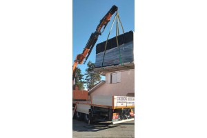 Livraison en grue, installation et mise en eau d'un spa Spa de nage près de L'isle d'abeau (38)